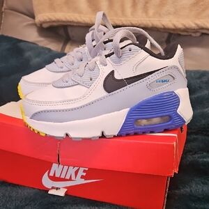 Nike Air Max Kids' Sneakers - Gray, Black, Blue, Yellow